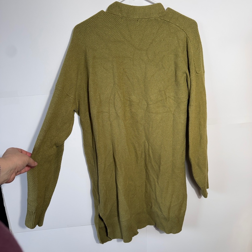 MEROKEETY Cardigan Sweater Womens 2XL Green Open Front Long Sleeve Pockets Boho - Picture 7 of 10